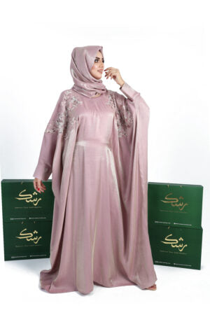 Pink Sparkle Kaftan Abaya