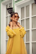 Mustard Elegance – Embroidered Chiffon Ensemble