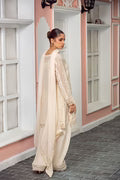 Ivory Beige Silk Lawn Ensemble